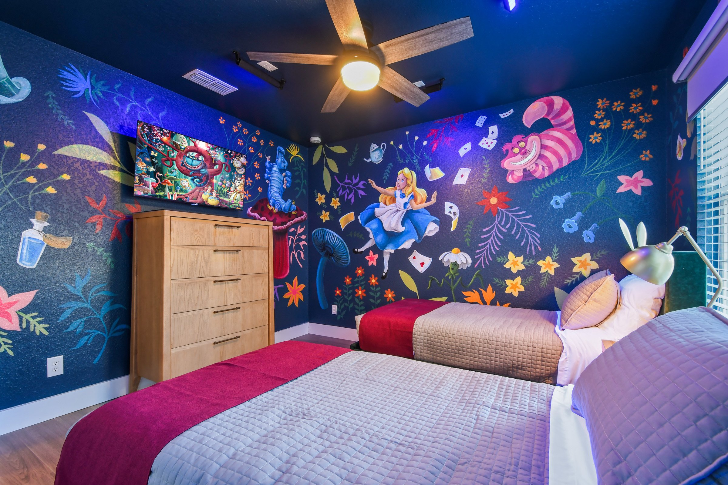 Alice in Wonderland themed decor and whimsical details