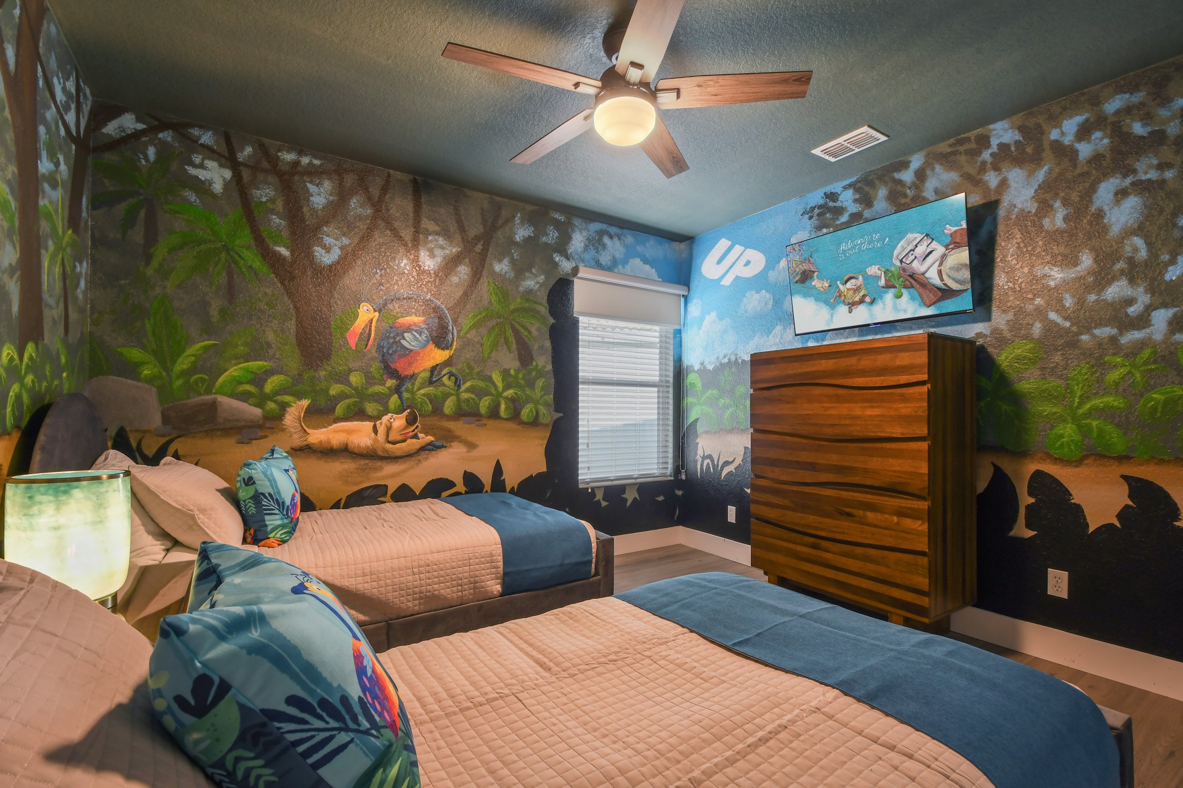 UP themed details — balloons, paradise falls, and grape soda