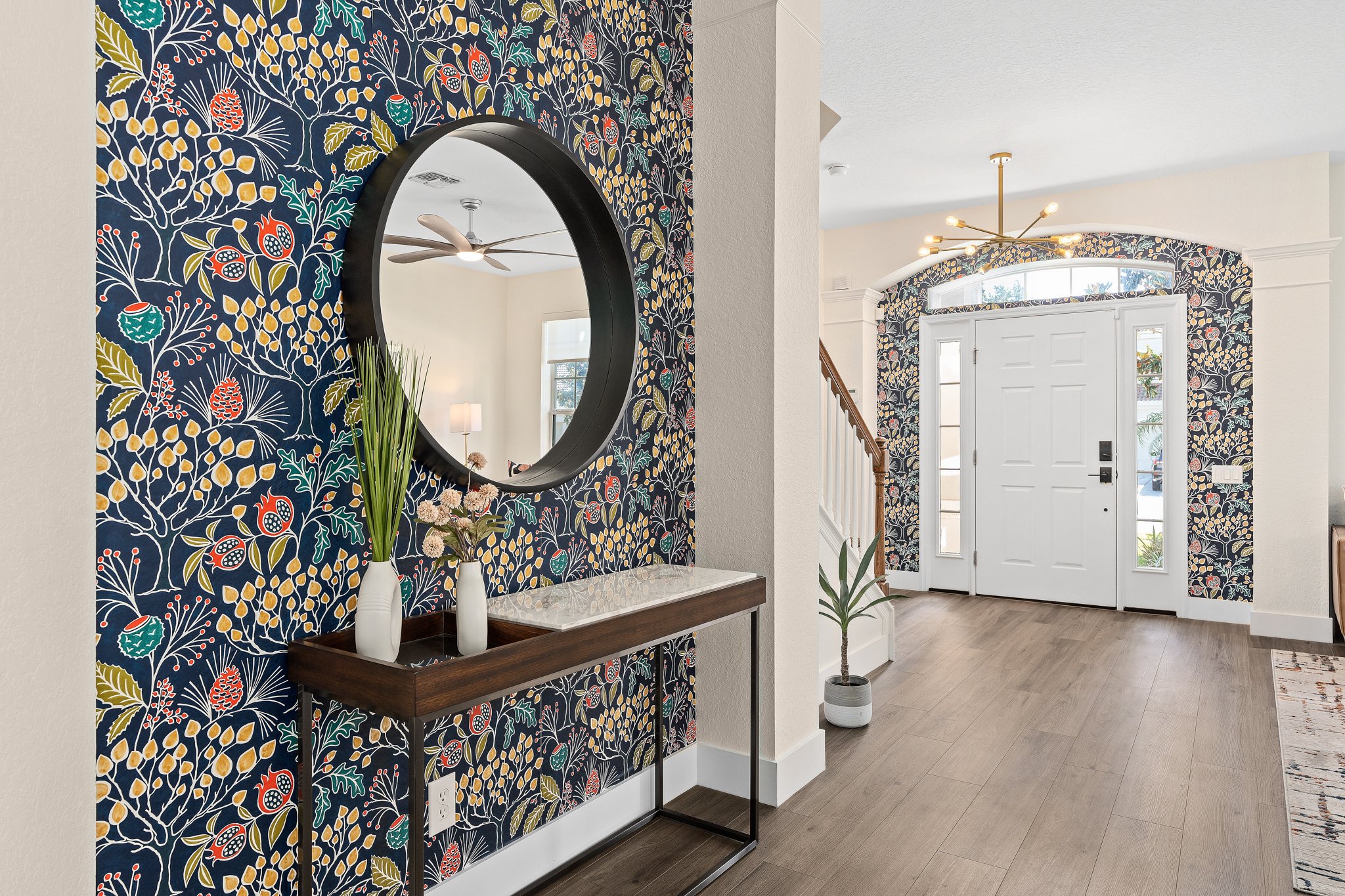 Open-concept first floor with natural light