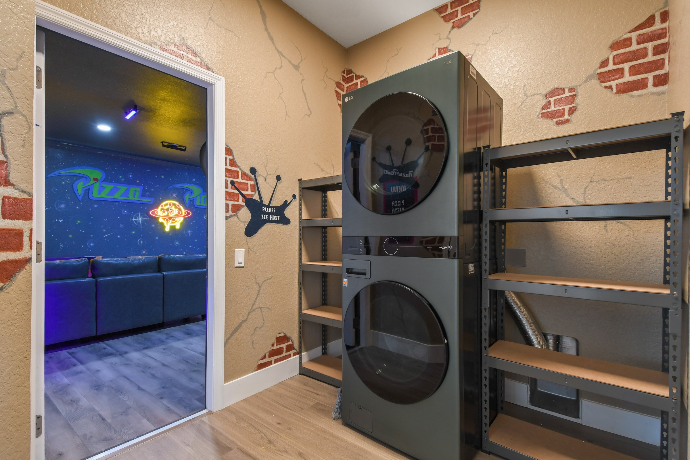 Full-size washer and dryer for longer stays