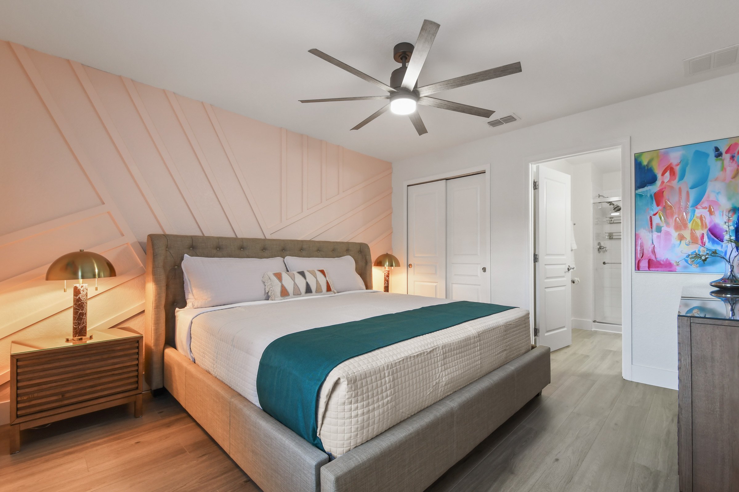 Second master bedroom with king-sized bed