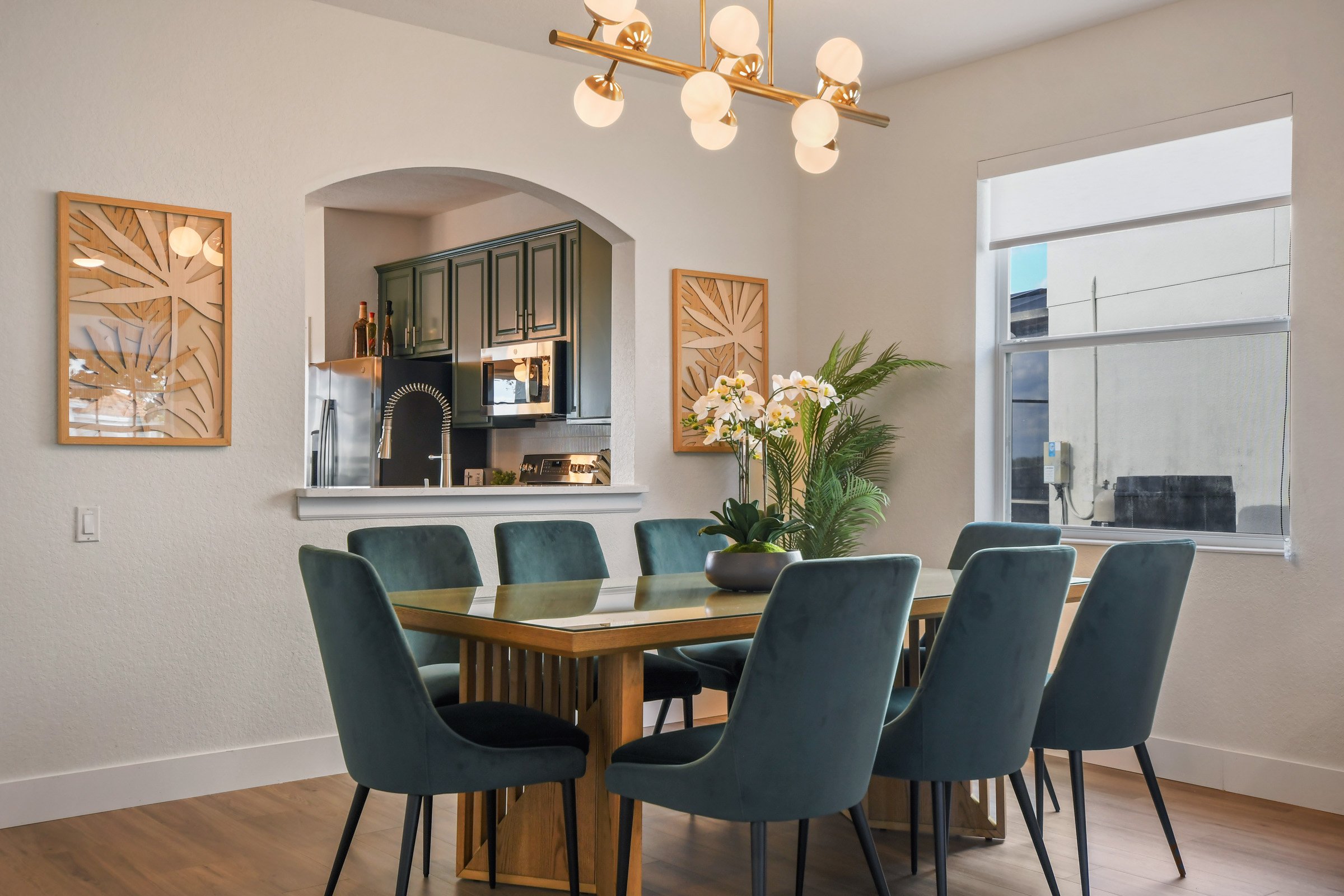 Spacious living room with comfortable family seating