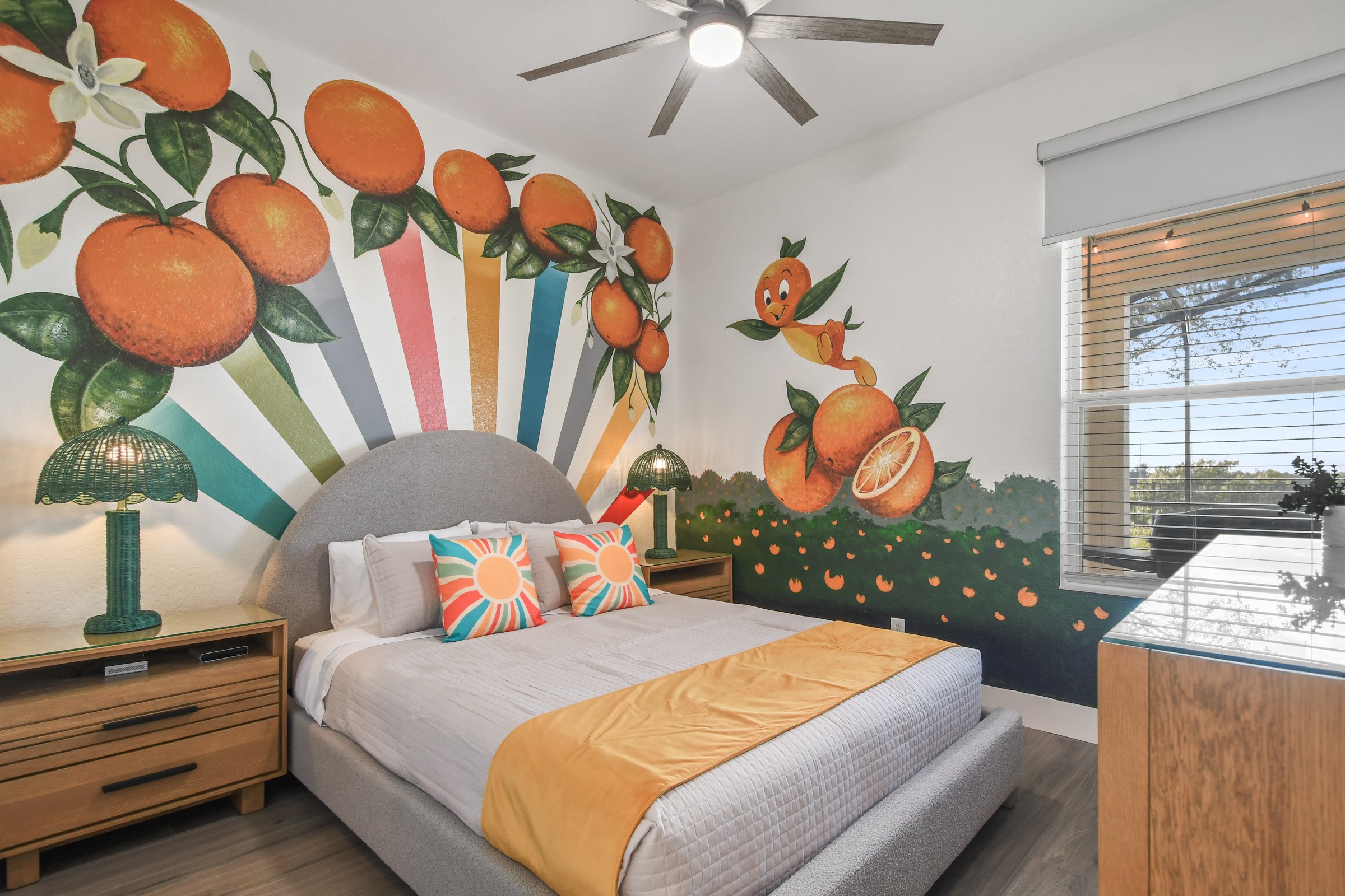 Orange Bird themed decor and citrus accents